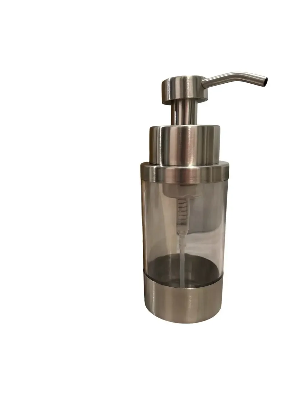 NEW in box foaming stainless steel/clear foaming soap dispenser
